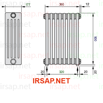 Радиатор IRSAP Tesi 50900/8 T16 CL 01